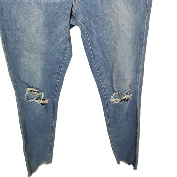 Frame Womens 27 Blue Light Wash Denim Le Skinny de - Picture 4 of 10